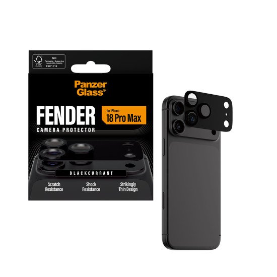 PanzerGlass ® Fender Camera Lens Protector Blackcurrant iPhone 2026 Pro Max Protection d'écran transparent 1 pièce(s)