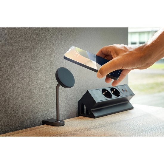 ZENS ZESC19B/00 chargeur d'appareils mobiles Smartphone, Casque Noir USB Recharge sans fil Charge rapide Intérieure