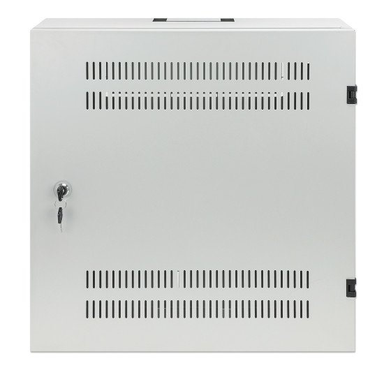 Intellinet Coffret mural 19" extra-plat avec rails 4U horizontaux et 2U verticaux, profondeur 170 mm, idéal AV/multimédia/surveillance, assemblé, gris RAL 7035