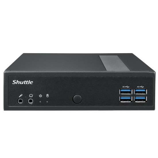 Shuttle XPC slim Barebone DL30N, Intel N100, 1x DDR5, 2x LAN (2x 2.5Gbit), 2xCOM,1xHDMI,1xDP, 1x VGA, fanless, fonctionnement permanent 24/7