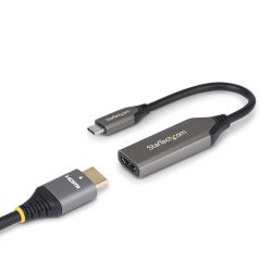 StarTech.com Adaptateur USB-C vers HDMI, 8K 60 Hz / 4K 120 Hz, Compatible Thunderbolt / USB4, Convertisseur USB C vers HDMI 2.1, HDR10+, Câble de 20 cm