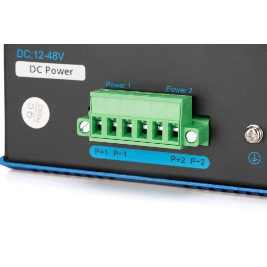Digitus Commutateur industriel 8 + 2 ports Gigabit Ethernet PoE