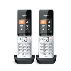 Gigaset COMFORT 500HX duo Téléphone analog/dect Identification de l'appelant Noir, Argent Gigaset COMFORT 500HX duo Téléphone analog/dect Identification de l'appelant Noir, Argent