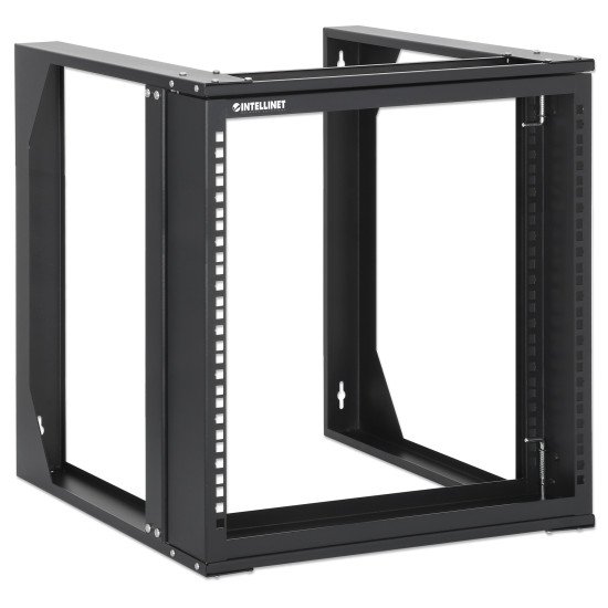 Intellinet Rack réseau mural ouvert 19", 9U, cadre pivotant frontal, montage 2 montants, profondeur 450 mm, livré à plat, noir RAL 9004