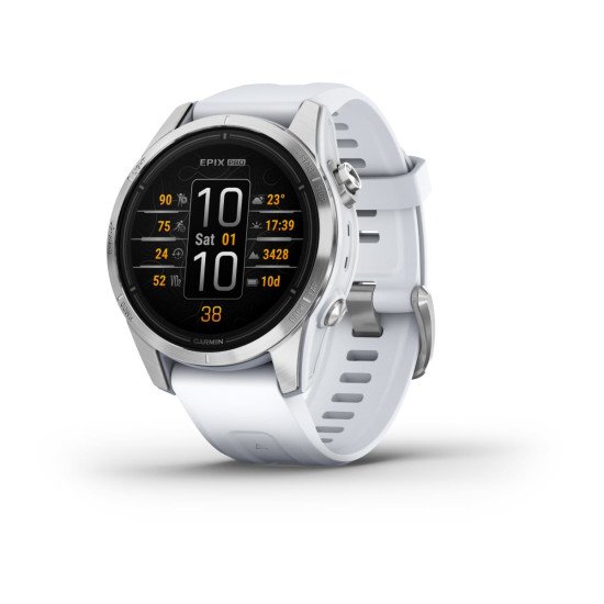 Garmin epix Pro (Gen 2) 3,05 cm (1.2") AMOLED 42 mm Numérique 390 x 390 pixels Écran tactile Argent Wifi GPS (satellite) Garmin epix Pro (Gen 2) 3,05 cm (1.2") AMOLED 42 mm Numérique 390 x 390 pixels Écran tactile Argent Wifi GPS (satellite)