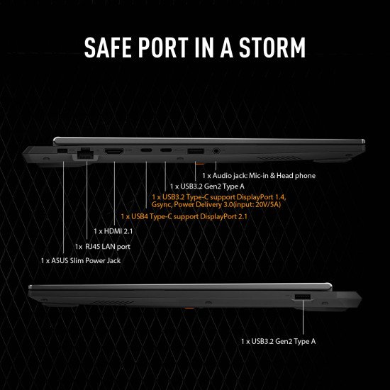 ASUS TUF Gaming A16 FA608PM-QT014W AMD Ryzen™ 9 8940HX Ordinateur portable 40,6 cm (16") 2.5K 32 Go DDR5-SDRAM 1 To SSD NVIDIA GeForce RTX 5060 Wi-Fi 6E (802.11ax) Windows 11 Home Belge Gris
