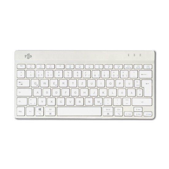 R-Go Tools Compact Break RGOCODEWDWH clavier USB QWERTZ Allemand Blanc