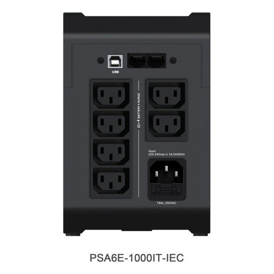 Vertiv PSA6E-1000IT-IEC UPS Interactivité de ligne 1 kVA 525 W 6 sortie(s) CA