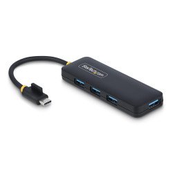 StarTech.com Hub USB-C 4 Ports, 5Gbps, USB-C vers 4x USB-A, Alimenté par Bus, Mini Hub de Voyage, Splitter USB 3.0 Multiport, Hub Portable, Protection contre les Surintensités