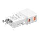 Mobile Origin TAD25-2P-WHT chargeur d'appareils mobiles Universel Blanc Secteur, USB Charge rapide Intérieure