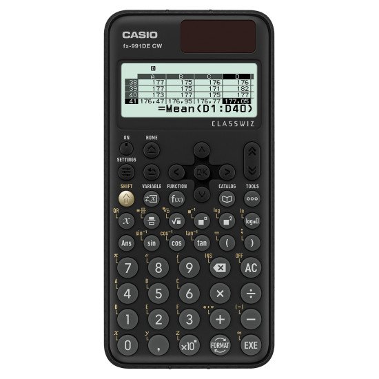 Casio fx-991DE CW calculatrice Poche Calculatrice scientifique Noir
