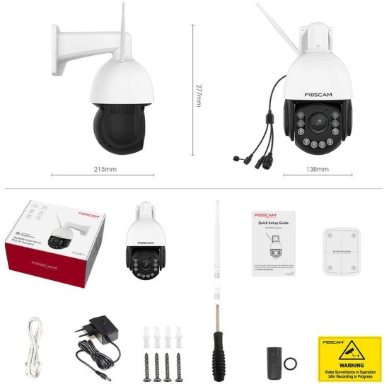 Foscam SD4H Dôme Caméra de sécurité IP Extérieure 2304 x 1536 pixels Mur Foscam SD4H Dôme Caméra de sécurité IP Extérieure 2304 x 1536 pixels Mur