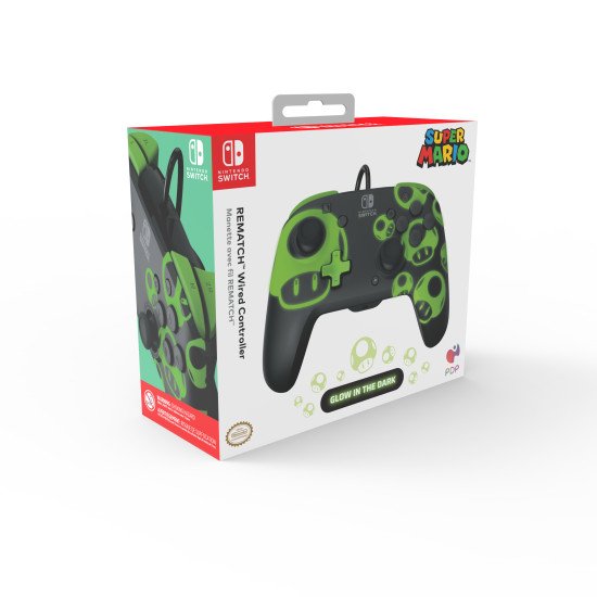 PDP Manette filaire REMATCH: 1-Up Glow in the Dark PDP Manette filaire REMATCH: 1-Up Glow in the Dark