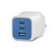 Targus HyperJuice Flex 65W GaN Ordinateur portable, Smartphone, Casque, Consoles portables Bleu, Blanc Secteur Intérieure