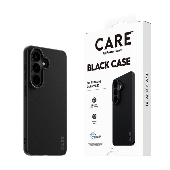 PanzerGlass CARE™ by ® TPU Case Black Samsung Galaxy S26 coque de protection pour téléphones portables Housse Noir
