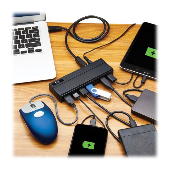 Tripp Lite U360-007-INT hub & concentrateur USB 3.2 Gen 1 (3.1 Gen 1) Mini-B 5000 Mbit/s Noir