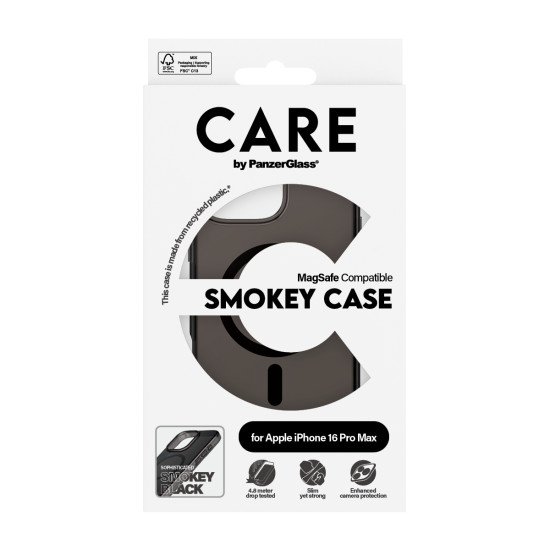 PanzerGlass CARE by PG Smokey w. MagS iPhone16p 6.9 coque de protection pour téléphones portables Housse Transparent PanzerGlass CARE by PG Smokey w. MagS iPhone16p 6.9 coque de protection pour téléphones portables Housse Transparent