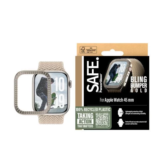 PanzerGlass SAFE by PG Scrn Bump Gold Watch 45mm Transparent PanzerGlass SAFE by PG Scrn Bump Gold Watch 45mm Transparent