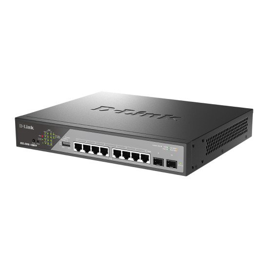 D-Link DSS-200G-10MPP/E commutateur réseau Géré L2 Gigabit Ethernet (10/100/1000) Connexion Ethernet POE 1U Gris