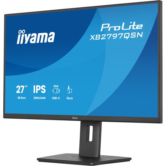 iiyama ProLite XB2797QSN-B1 écran PC 68,6 cm (27") 2560 x 1440 pixels Quad HD LCD Noir