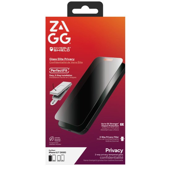 InvisibleShield Glass Elite Privacy Protection de l'écran contre les regards indiscrets Apple 1 pièce(s) InvisibleShield Glass Elite Privacy Protection de l'écran contre les regards indiscrets Apple 1 pièce(s)