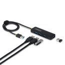 StarTech.com Hub USB-A à 4 Ports, 5 Gbps, Alimenté par Bus, Mini-Hub USB-A vers 4x USB-A, Câble Hôte Extra Long de 61 cm, Plastique PCR, Hub USB Portable pour Ordinateur de Bureau/Portable
