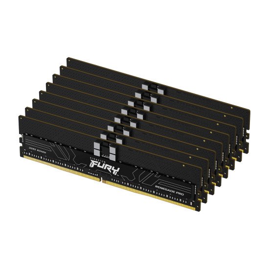 Kingston Technology FURY 256 Go 6400 MT/s DDR5 ECC Reg CL32 DIMM (kit de 8) Renegade Pro EXPO