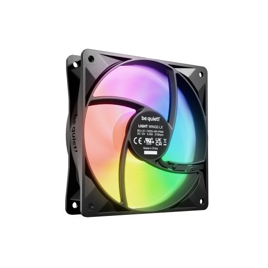 be quiet! Light Wings LX 120 mm PWM | Ventilateur PC ARGB high-speed, Pack de 3