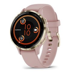 Garmin Venu 3S 3,05 cm (1.2") AMOLED 41 mm Numérique 390 x 390 pixels Écran tactile Or, Rose Wifi GPS (satellite)
