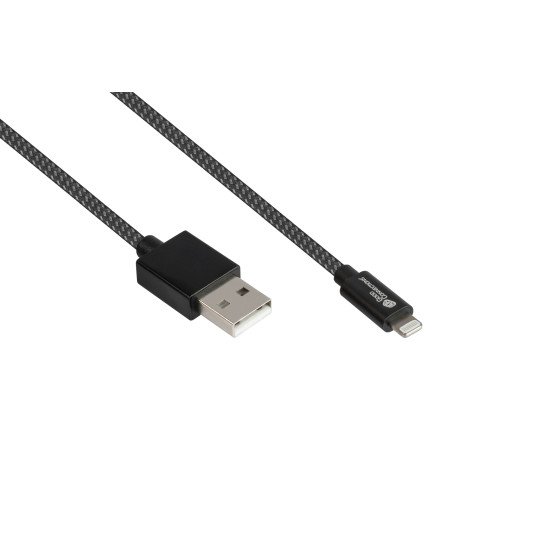 Alcasa 2510-AL005S câble USB USB 2.0 1,8 m USB A USB C/Lightning Graphite