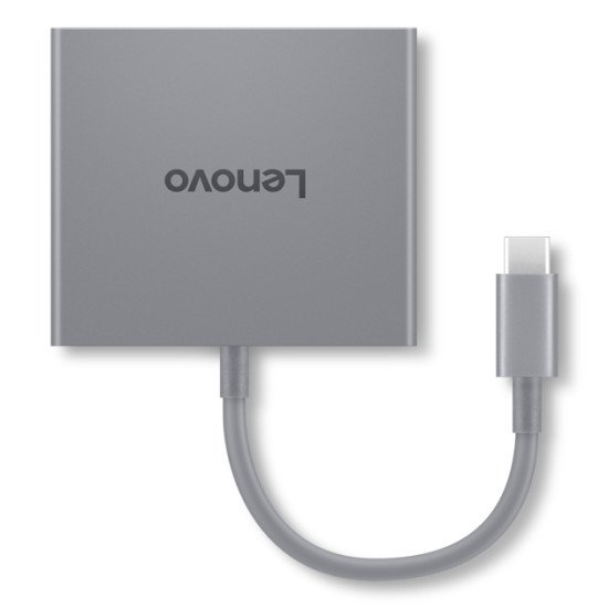 Lenovo GX91R64790 station d'accueil Avec fil USB 3.2 Gen 1 (3.1 Gen 1) Type-C Gris