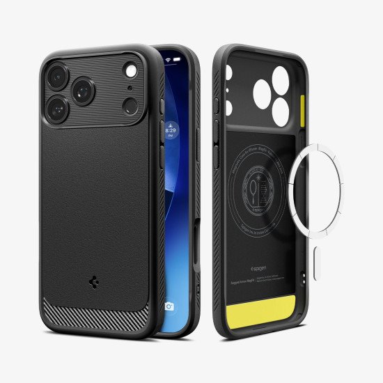 Spigen Rugged Armor (MagFit) coque de protection pour téléphones portables 16 cm (6.3") Housse Noir