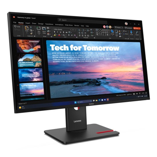 Lenovo ThinkVision T27QD-40 écran PC 68,6 cm (27") 2560 x 1440 pixels Quad HD LED Noir