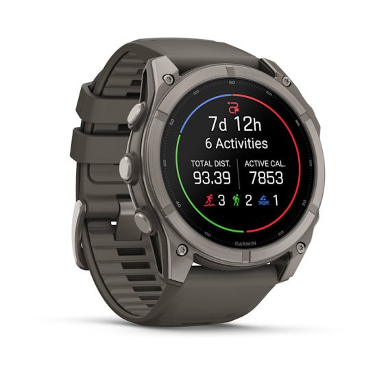 Garmin fēnix 9 3,56 cm (1.4") AMOLED 51 mm Numérique 454 x 454 pixels Écran tactile Titane Wifi GPS (satellite)