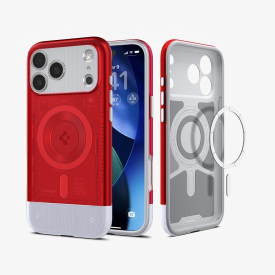 Spigen Classic C1 (MagFit) coque de protection pour téléphones portables 16 cm (6.3") Housse Rouge Spigen Classic C1 (MagFit) coque de protection pour téléphones portables 16 cm (6.3") Housse Rouge