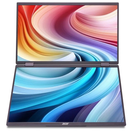 Acer PD163Qbmiuux écran PC 39,6 cm (15.6") 1920 x 1080 pixels Double Full HD LED Gris