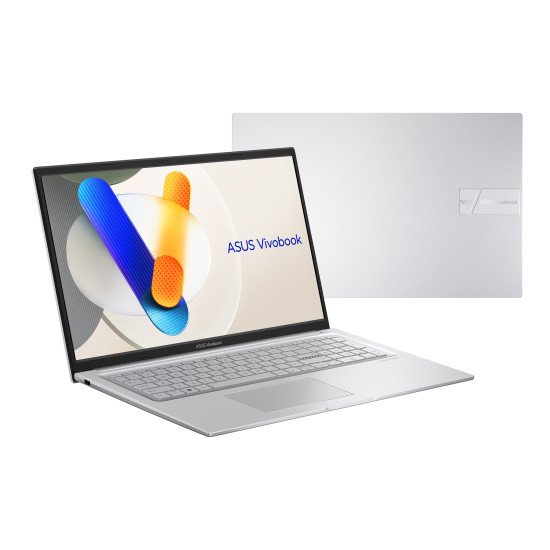 ASUS Vivobook 17 X1704VA-AU808W Intel Core 5 120U Ordinateur portable 43,9 cm (17.3") Full HD 16 Go DDR4-SDRAM 512 Go SSD Wi-Fi 6 (802.11ax) Windows 11 Home Allemand Argent
