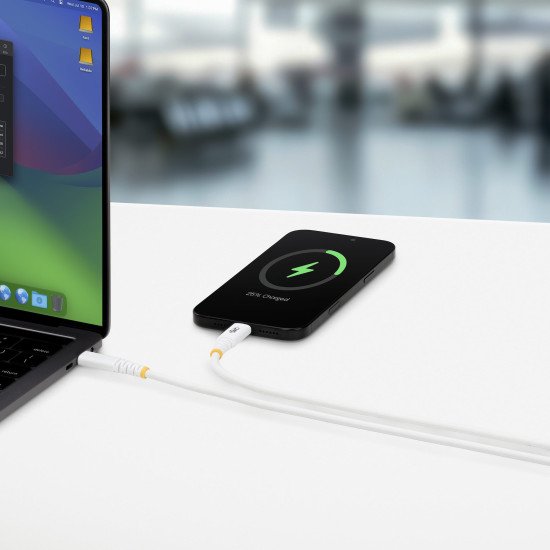 StarTech.com Câble de Recharge USB-C de 1m, Résistant et Ultra-Souple, PD EPR 240W (5A), Câble de Recharge USB 2.0 pour PC Portable, Certifié USB-IF, Câble de Recharge USB-C Robuste - Blanc