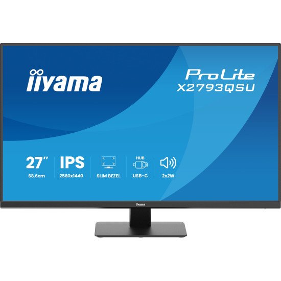 iiyama ProLite X2793QSU-B1 écran PC 68,6 cm (27") 2560 x 1440 pixels Quad HD LED Noir
