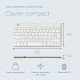 R-Go Tools Clavier ergonomique R-Go Compact Break, clavier compact avec logiciel de pause,QWERTZ (DE), Bluetooth, blanc