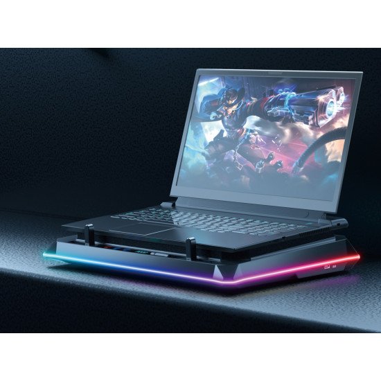 Conceptronic THYIA03B système de refroidissement pour ordinateurs portables 48,3 cm (19") 2400 tr/min Noir