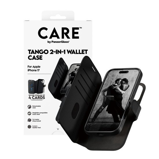 PanzerGlass CARE by ® Feature Case Tango Two-in-One Walle Case w. MagSafe iPhone 17 coque de protection pour téléphones portables Housse Noir PanzerGlass CARE by ® Feature Case Tango Two-in-One Walle Case w. MagSafe iPhone 17 coque de protection pour téléphones portables Housse Noir