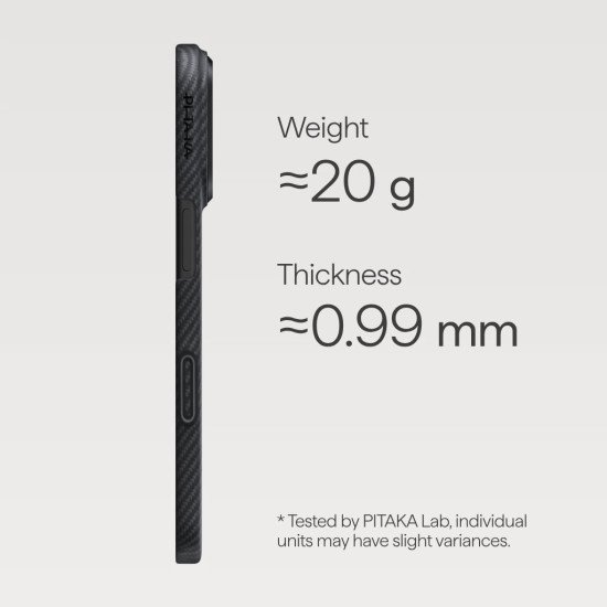 Pitaka KI1701BP coque de protection pour téléphones portables 16 cm (6.3") Housse Noir