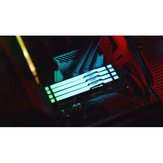 Kingston Technology FURY Beast 32 Go 5600 MT/s DDR5 CL36 DIMM (Kits de 2) RGB Kingston Technology FURY Beast 32 Go 5600 MT/s DDR5 CL36 DIMM (Kits de 2) RGB