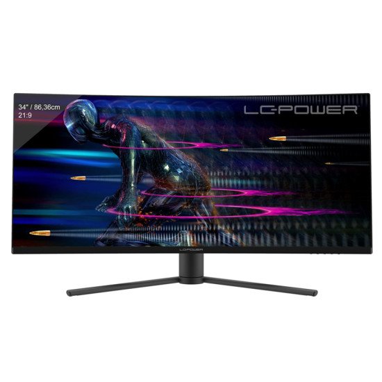 LC-Power LC-M34-UWQHD-165-C écran PC 86,4 cm (34") 3440 x 1440 pixels UltraWide Quad HD Noir, Rouge