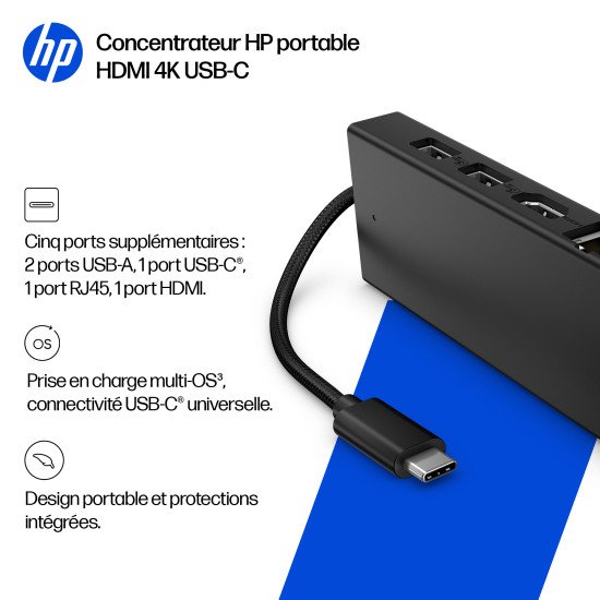 HP PRTBLE USB-C TO HDMI HUB EMEA-INTL EN