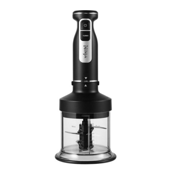 Ninja CI100EU blender 0,7 L Mélangeur par immersion 850 W Noir, Acier inoxydable, Transparent