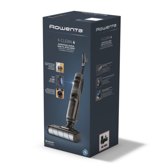 Rowenta X-Clean 4 GZ5035WO aspirateur balai et balai électrique Batterie Sec&humide mousse Sans sac 200 W Gris