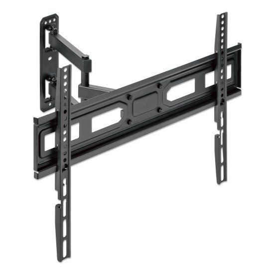 Manhattan Support mural pour TV/moniteurs (Bras articulé), écrans 32"–65", Compatibilité VESA : de 100x100 à 600x400 mm (vérifiez les dimensions des quatre trous de fixation à l'arrière), charge max. 35 kg, noir, garantie à vie