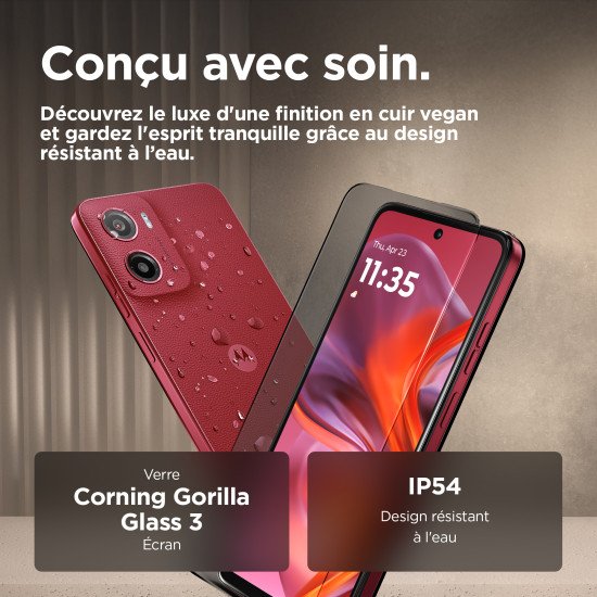 Motorola moto g05 16,9 cm (6.67") Double SIM Android 15 4G USB Type-C 4 Go 64 Go 5200 mAh Rouge Motorola moto g05 16,9 cm (6.67") Double SIM Android 15 4G USB Type-C 4 Go 64 Go 5200 mAh Rouge